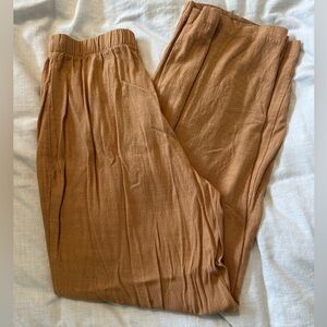 Carly Jean light rust wide leg elastic pants